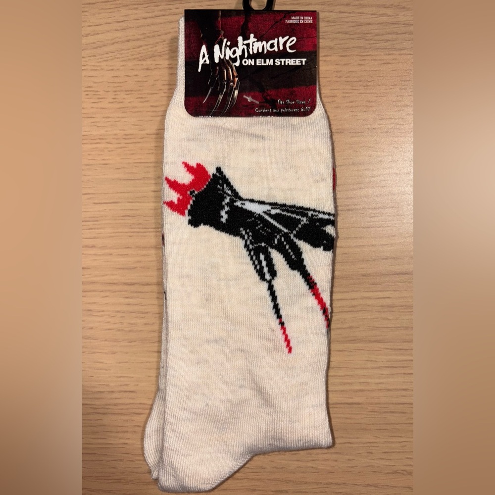 A Nightmare On Elm Street Freddy Krueger Halloween Socks NWT